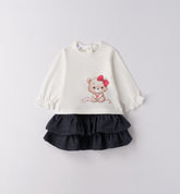 completo manica lunga + gonna neonata/bambina